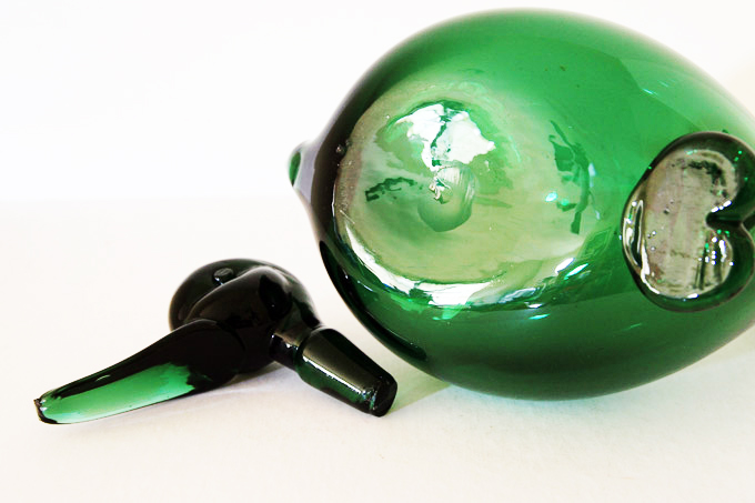 Early Empoli Blown Glass Duck Decanter - Image 2