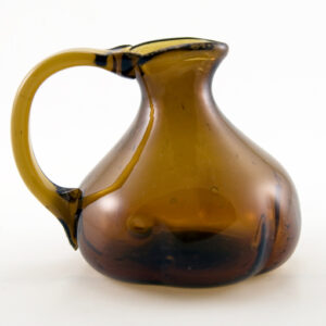 Little Brown Jug Early Free Blown Glass