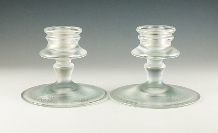 Fenton Art Glass Persian Pearl Candle Holder Set - Image 3