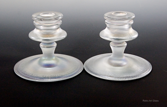 Fenton Art Glass Persian Pearl Candle Holder Set - Image 6