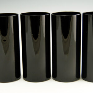 Fine Blown Glass Tall Ebony Tumbler Set
