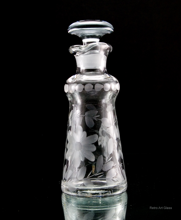 Rare Cambridge Glass Dressing Bottle Rare Pattern