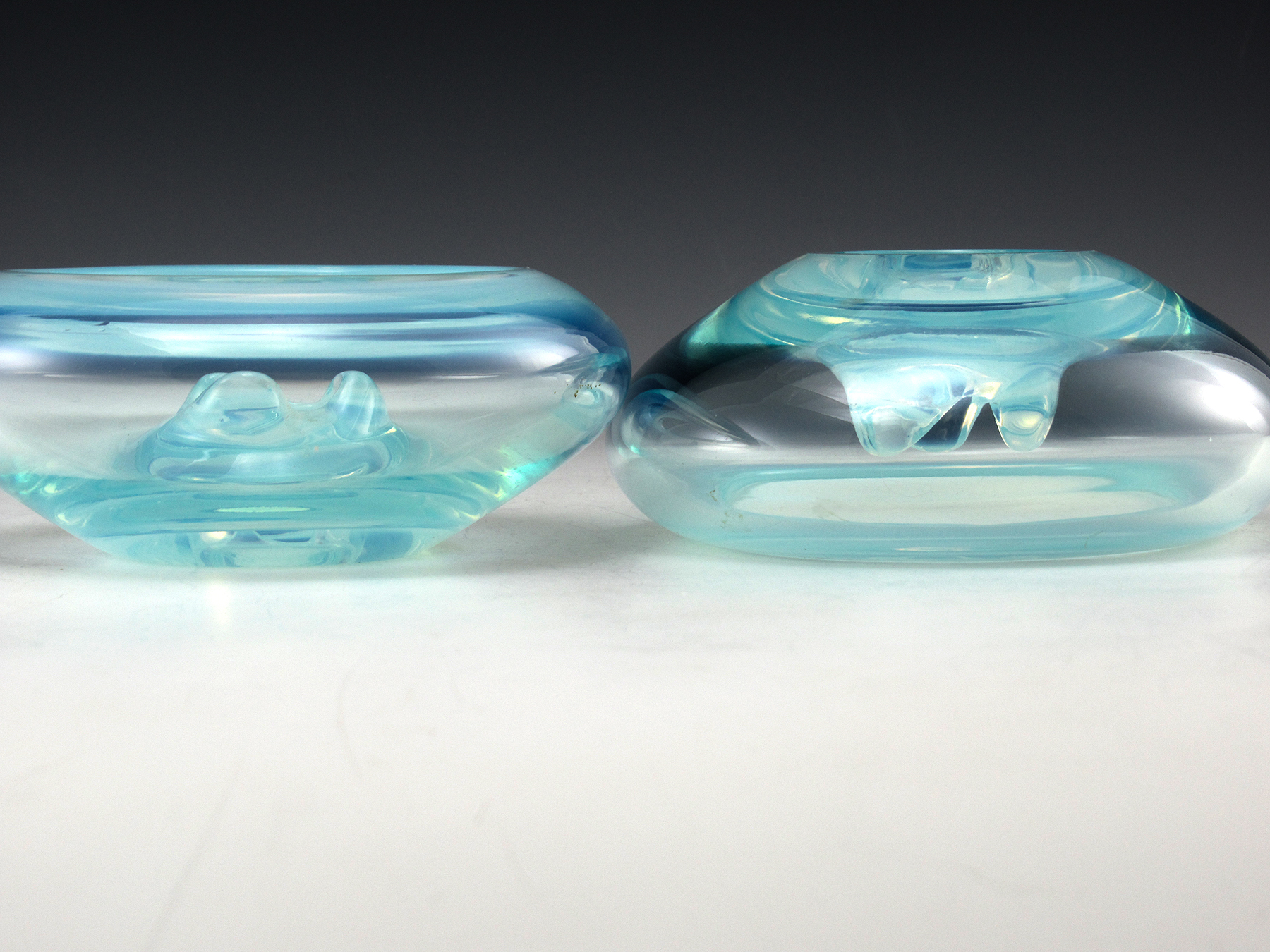 Fostoria Seascape Set of Mid-20th Century Modern Candle Bowls - Image 4