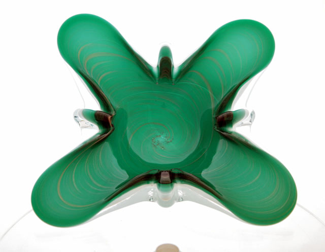 Fratelli Toso Murano Glass Vortex Butterfly Bowl - Image 7