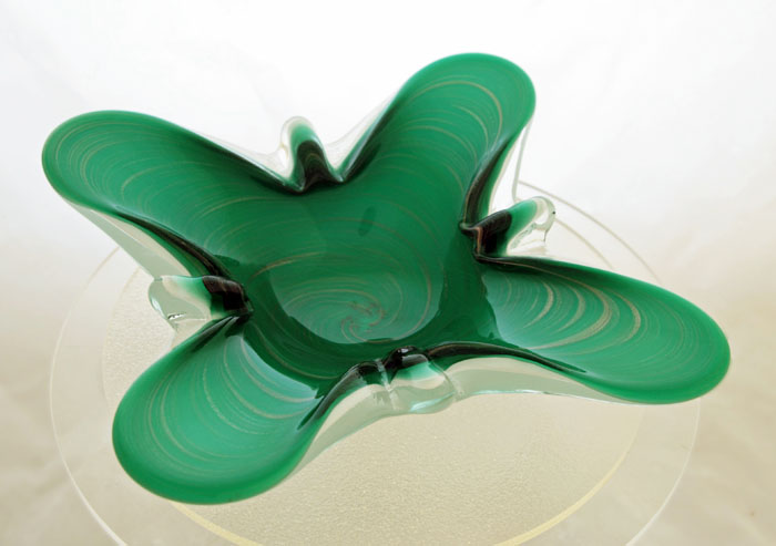 Fratelli Toso Murano Glass Vortex Butterfly Bowl - Image 6