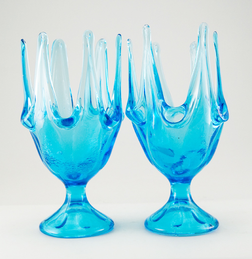 Funky Retro Mod Vintage Decor Glass Vases