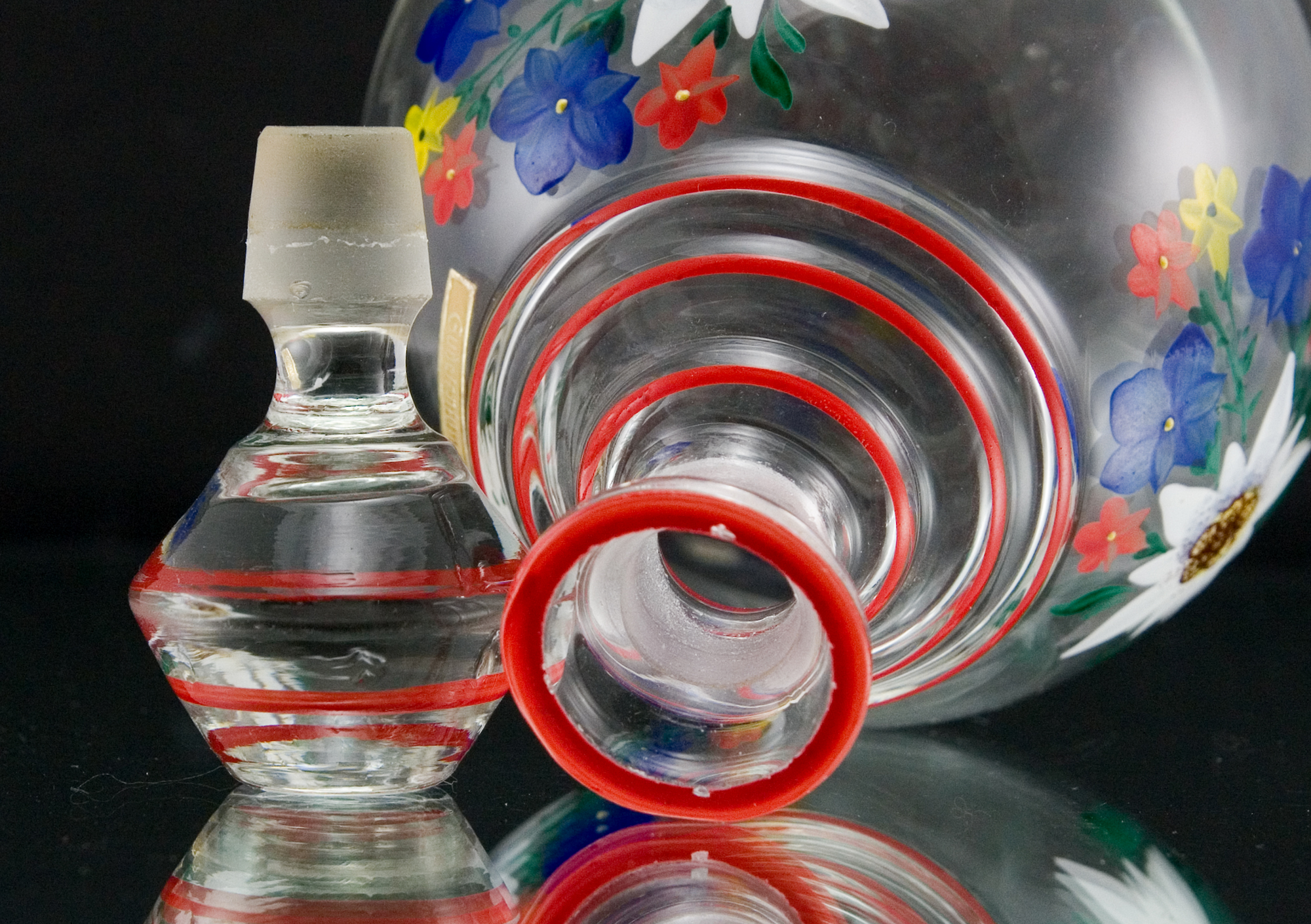 WWII German Occupied Czech Glass Decanter - Image 6