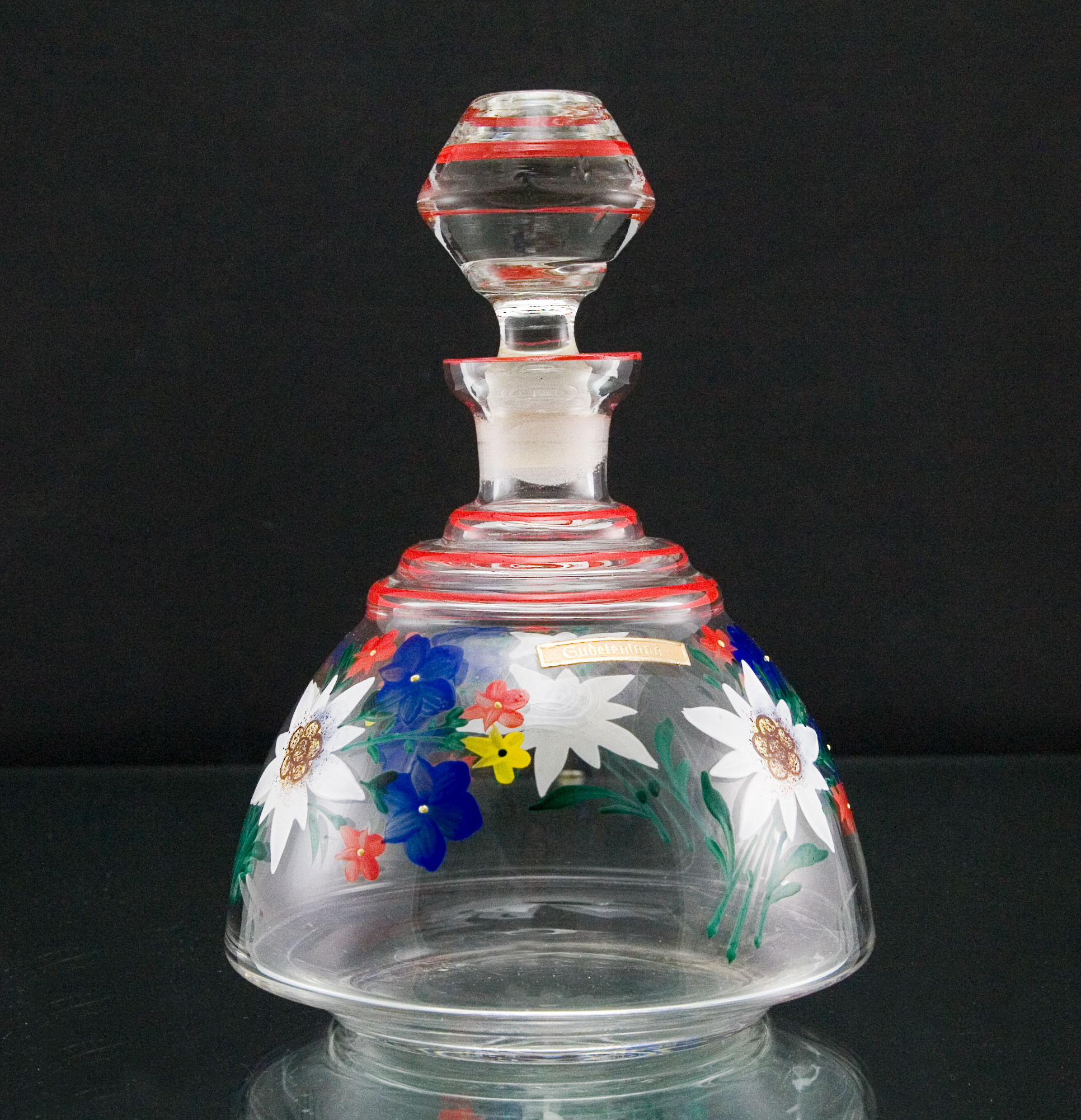 WWII German Occupied Czech Glass Decanter