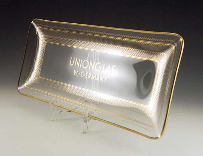 German Postwar Modernist Union Glass Serving Dish Set - Image 2