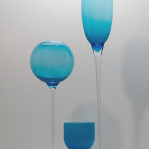Giant Glass Goblet Vase Set Hand-Blown