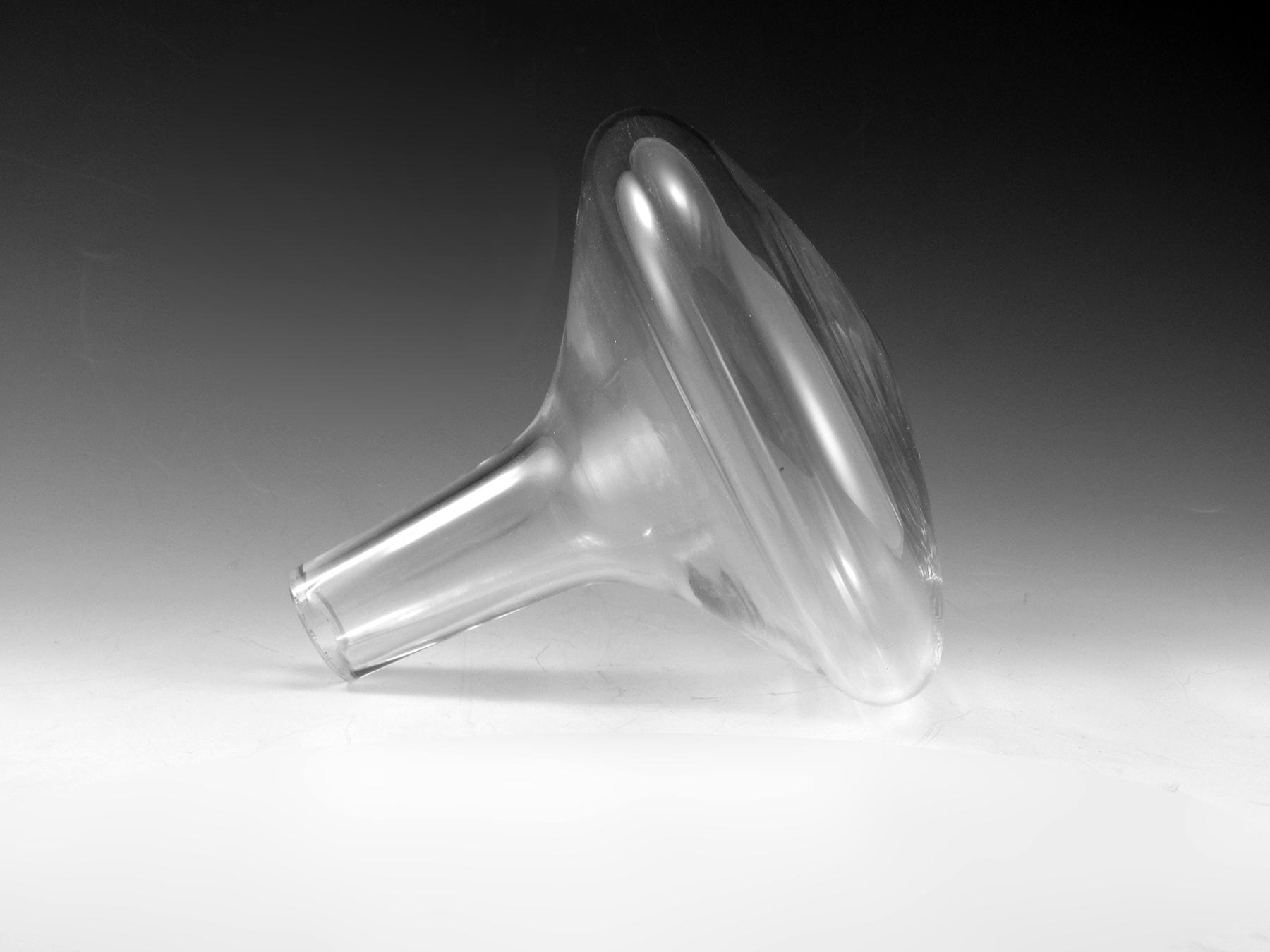 Glass Mushroom Decanter Stopper Large Hollow Colorless - Image 3