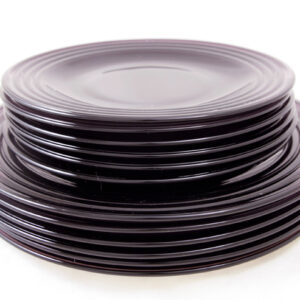 Grape Purple Amethyst Glass Dinner Plate Set