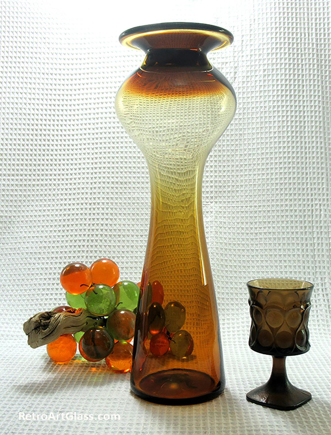 Greenwich Flint-Craft Art Glass Burnt Honey Floor Vase