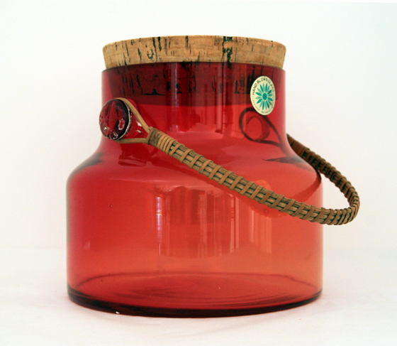 Gumps of San Francisco Retro Art Glass Decor Bucket
