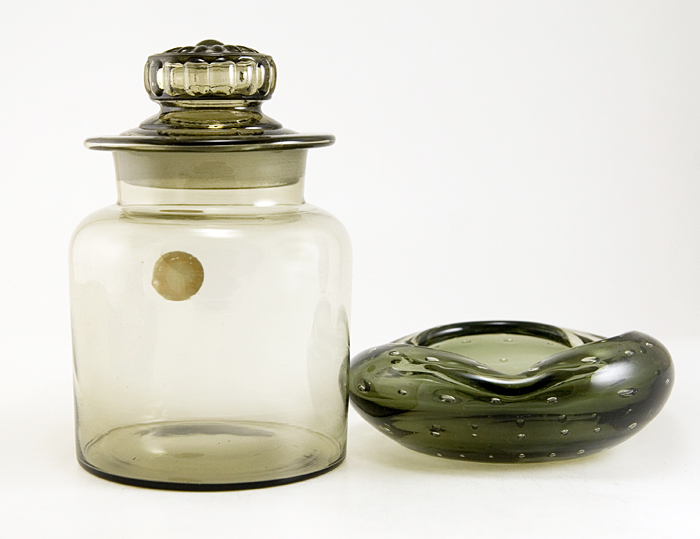 Vintage Glass Canister Gumps Haight Ashbury Era - Image 2