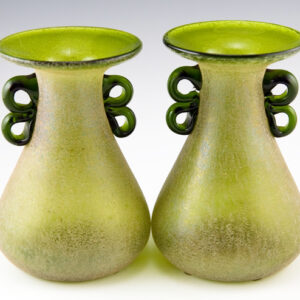 Hand Blown Art Glass Vase Set by Lafiore Spain