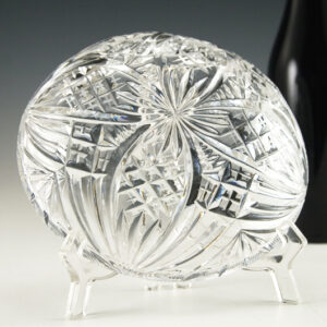 Heavy Vintage Lead Crystal Low Bowl Set of Four