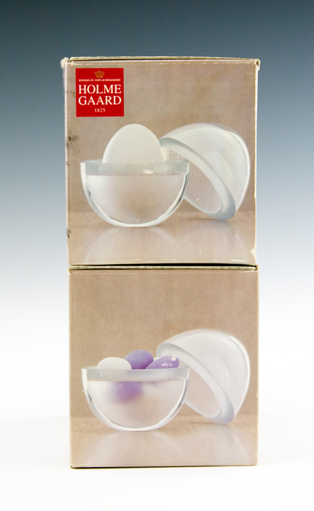 Danish Crystal Egg Cup Set NIB by Holmegaard - Image 3