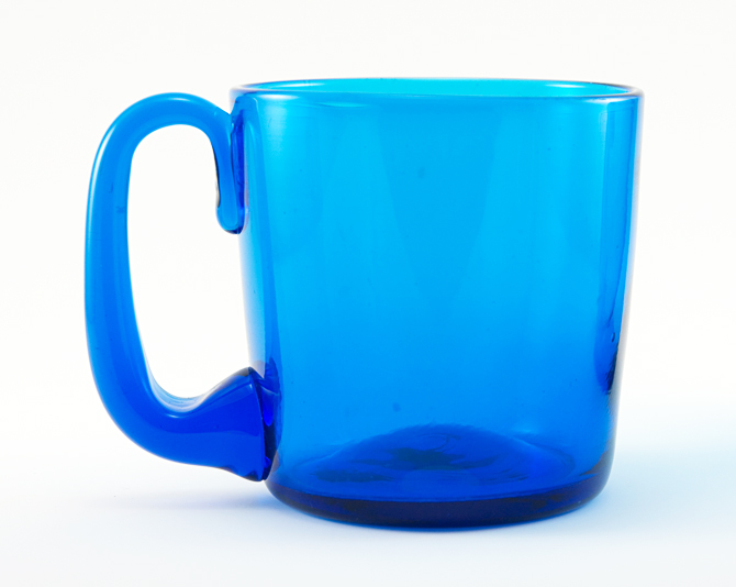 Big Vintage Art Glass Mug by Blenko