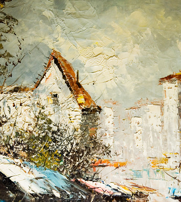 Oil Painting Signed Pisani, Italian Street Scene - Image 3