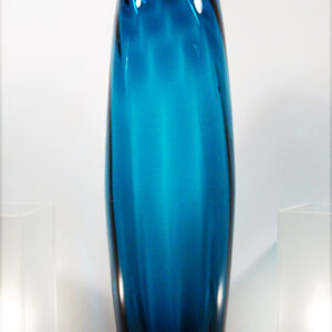 Huge Italian Vintage Glass Floor Vase Label