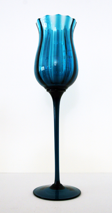 Huge Long Stemmed Murano Glass Vase