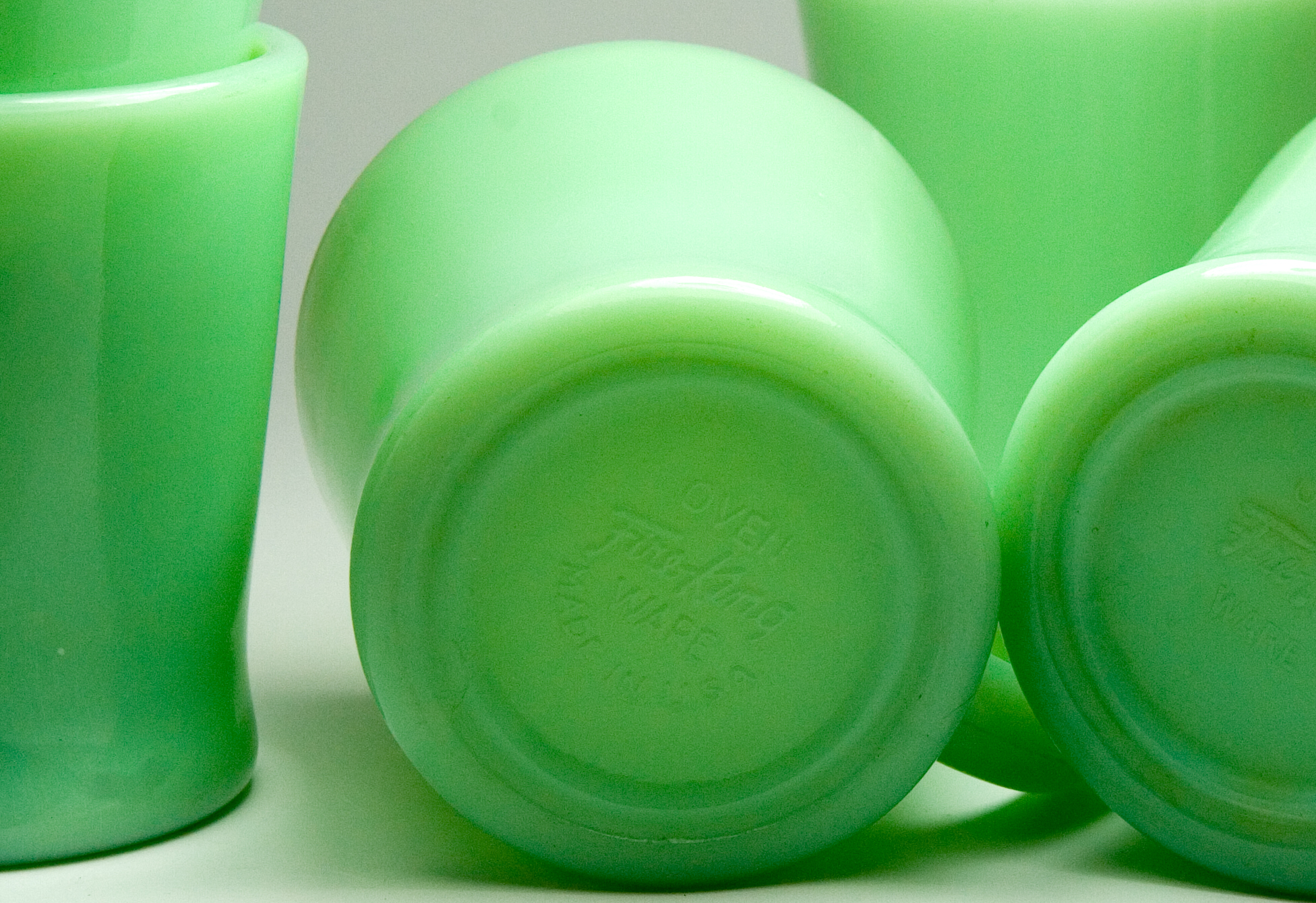 Vintage Fire King Jadeite Mug Set of 6 D Handle - Image 3