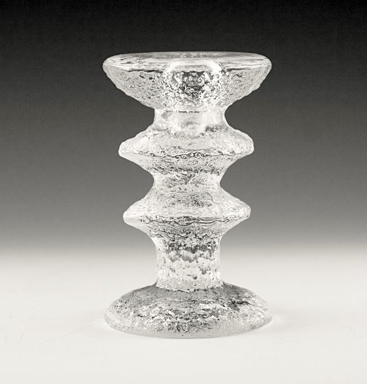 Iittala Festivo Art Glass Candlestick Holder Signed - Image 3