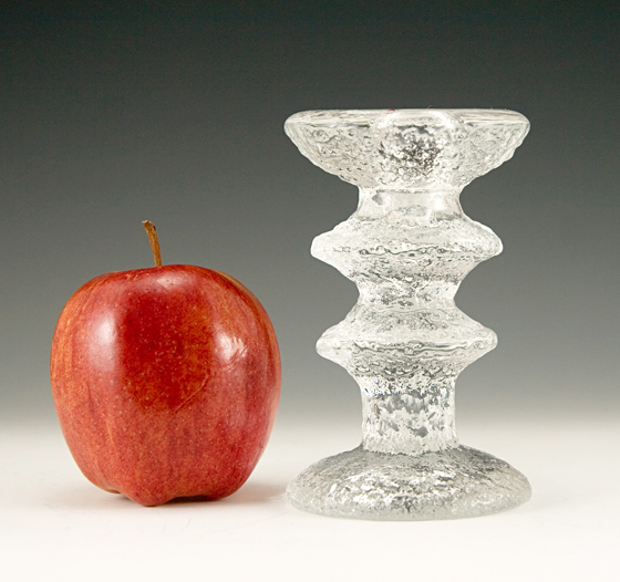 Iittala Festivo Art Glass Candlestick Holder Signed