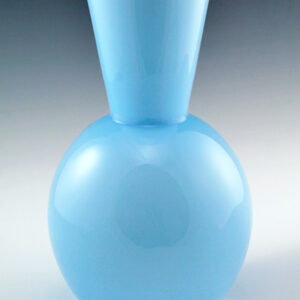 Italian Glass Cased Vase by Salviati Signed and Dated