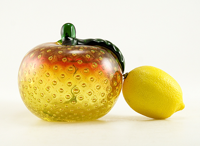 Aventurine Rubina Verde Bullicante Glass Peach