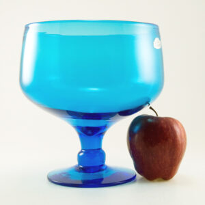 Turquoise Footed Compote by Blenko Art Glass