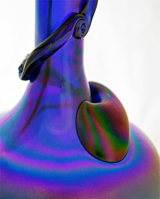 Persian Flask Bottle with Iridescent Luster - Image 3