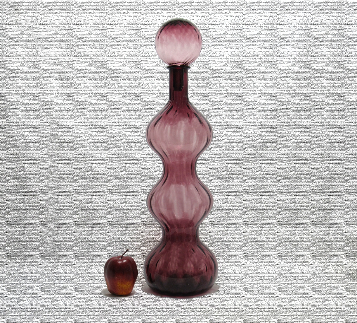 Big Retro Modern Triple Gourd Decanter with Stopper - Image 2
