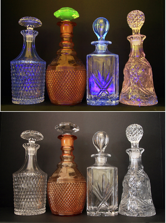Large Vintage Etched Crystal Glass Decanter - Image 2