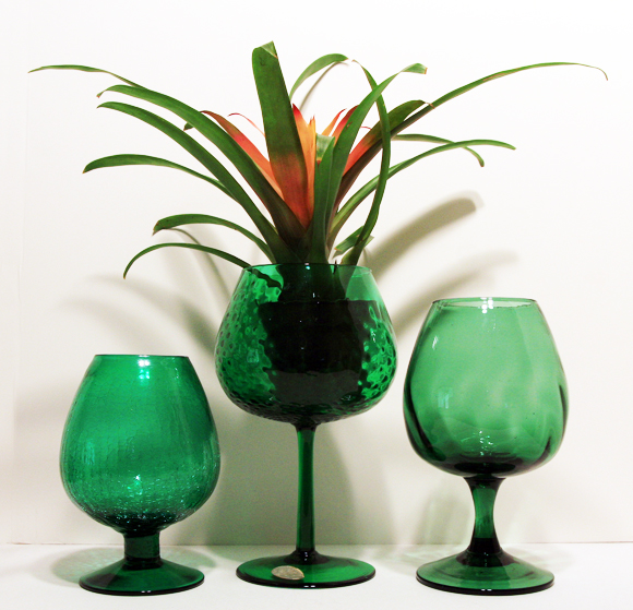 Large Vintage Italian Blown Glass Goblet w Label - Image 2