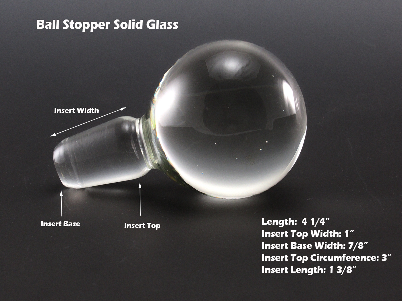 Big Solid Crystal Ball Stopper for Decanters of Jugs - Image 2