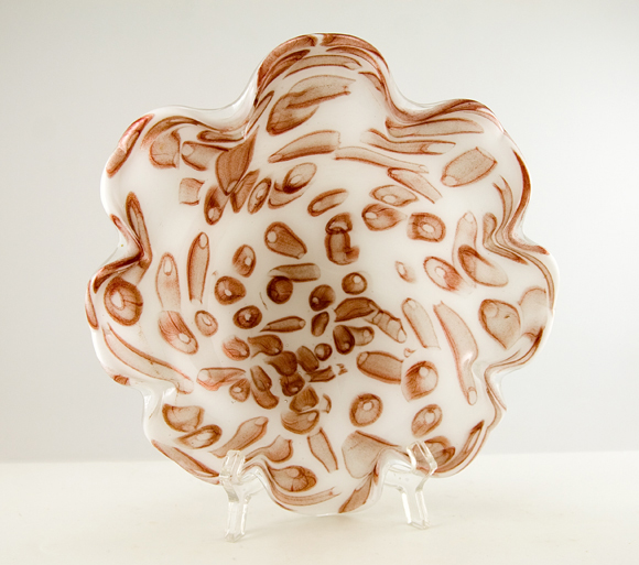 Murano Glass Mid-20th Century Microbial Bowl