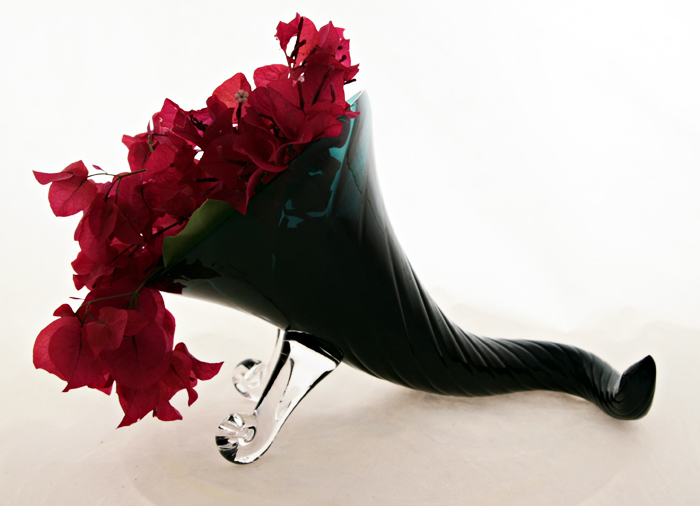 Spiral Optic Crystal Cornucopia by Tiffin Glass - Image 4