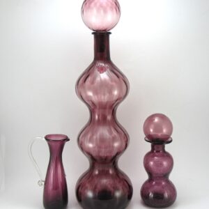Big Retro Modern Triple Gourd Decanter with Stopper