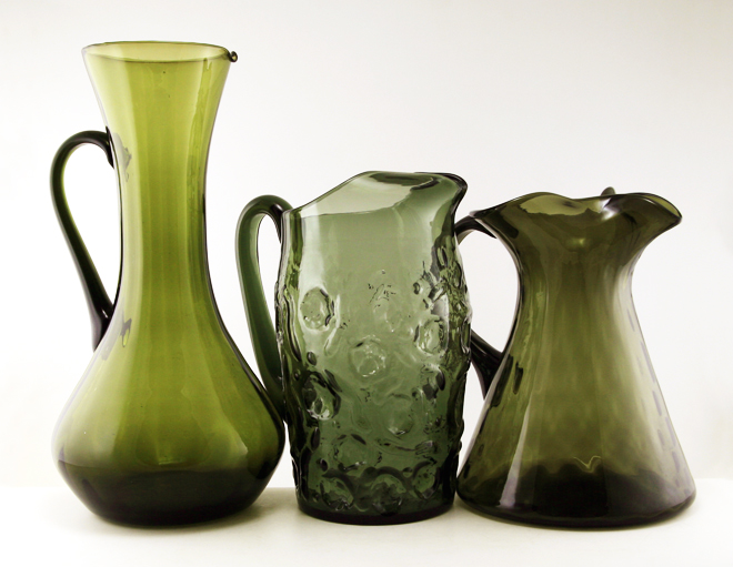 Big Blown Glass Pitcher Vase Mid-Century Italy - Image 4