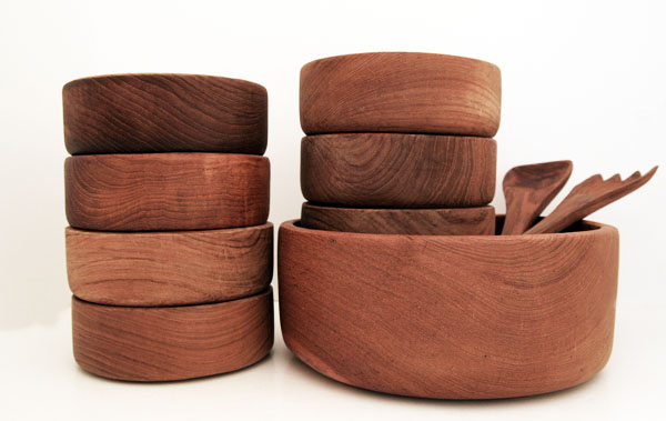 Mid-Century Modern Teak Table Service Set