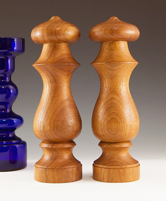 Mid-Century Modern Turned Wood Shakers