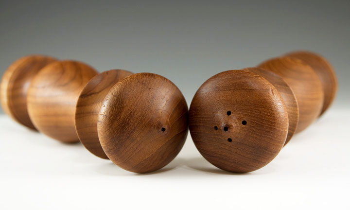 Mid-Century Modern Turned Wood Shakers - Image 3