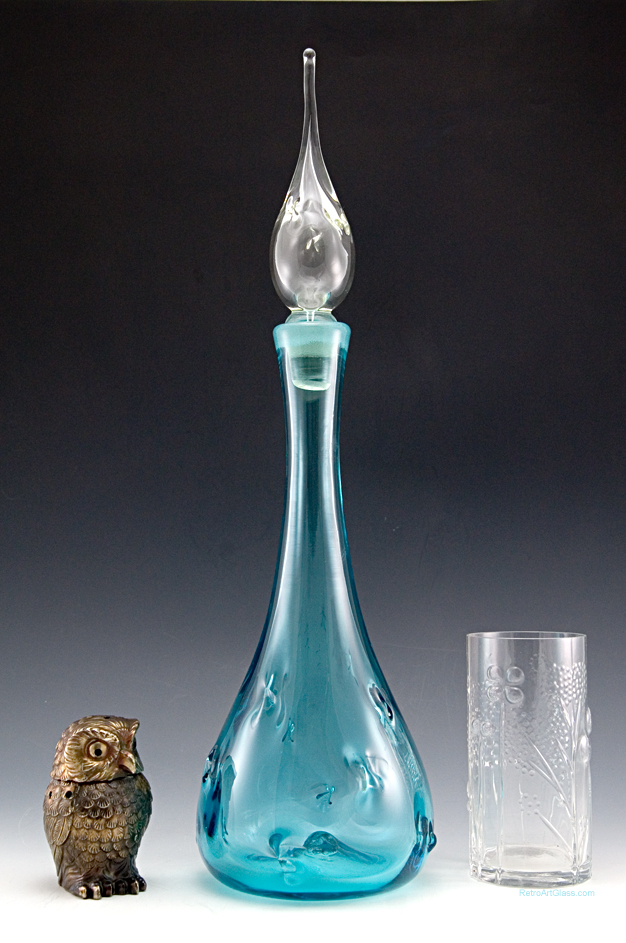 Mid-Century Modern Decor Blown Glass Decanter
