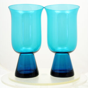Mod Morgantown Blue Vintage Crystal Federal Patio Light Set