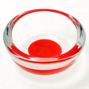 Modernist Art Illusion Glass Small Bowl