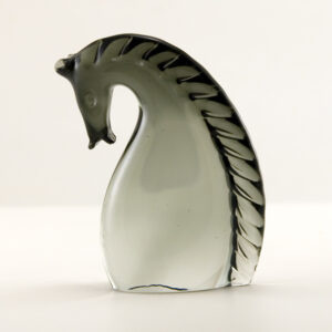 Murano Art Glass Horse Head with Label