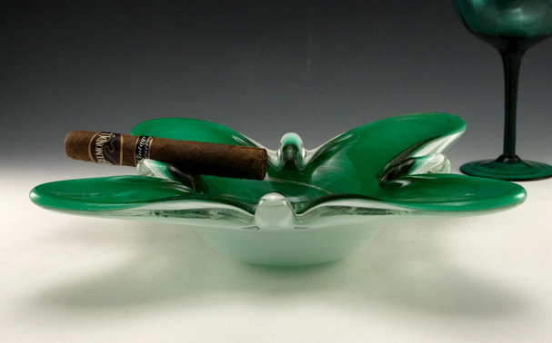 Fratelli Toso Murano Glass Vortex Butterfly Bowl - Image 4