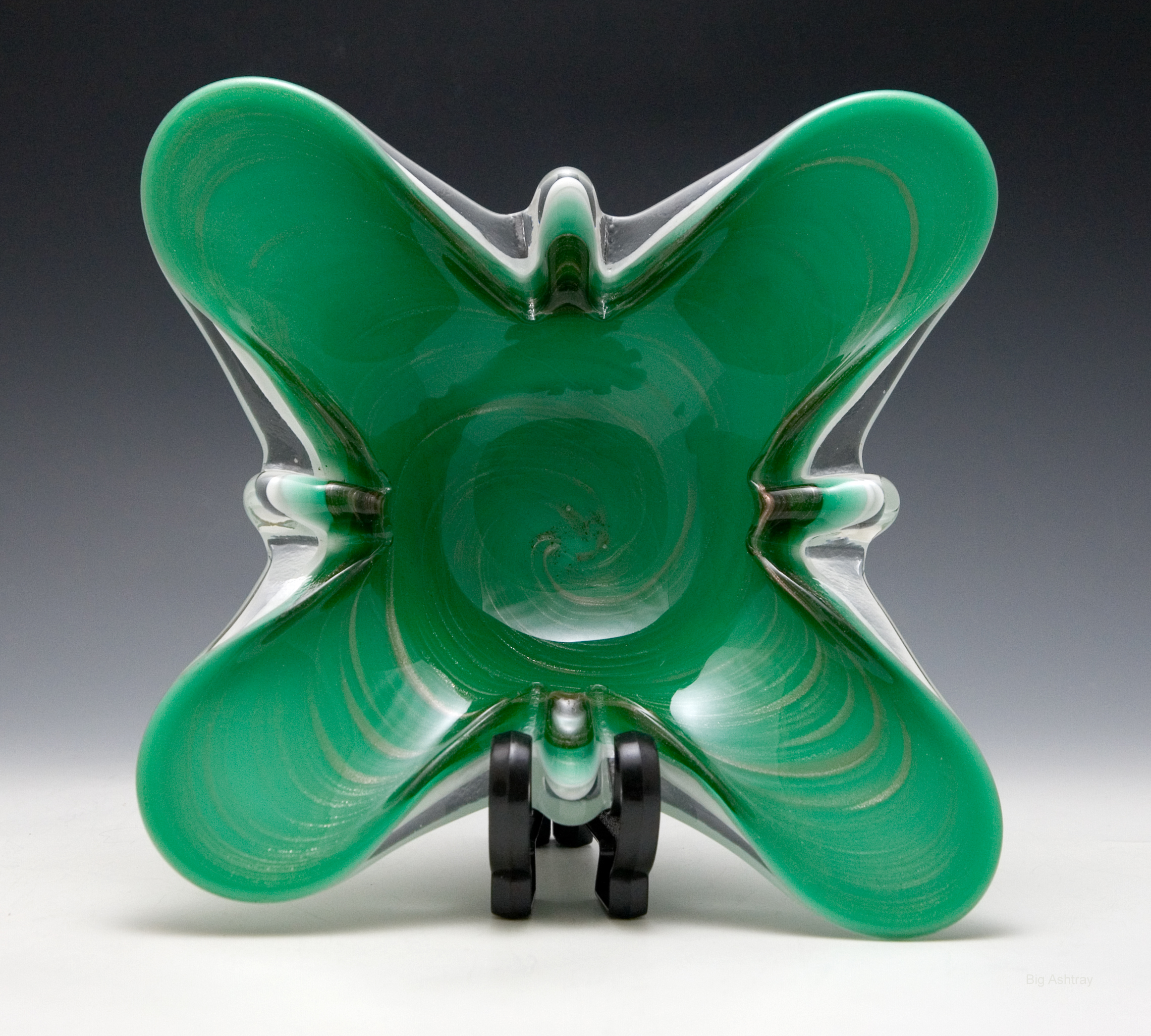 Fratelli Toso Murano Glass Vortex Butterfly Bowl